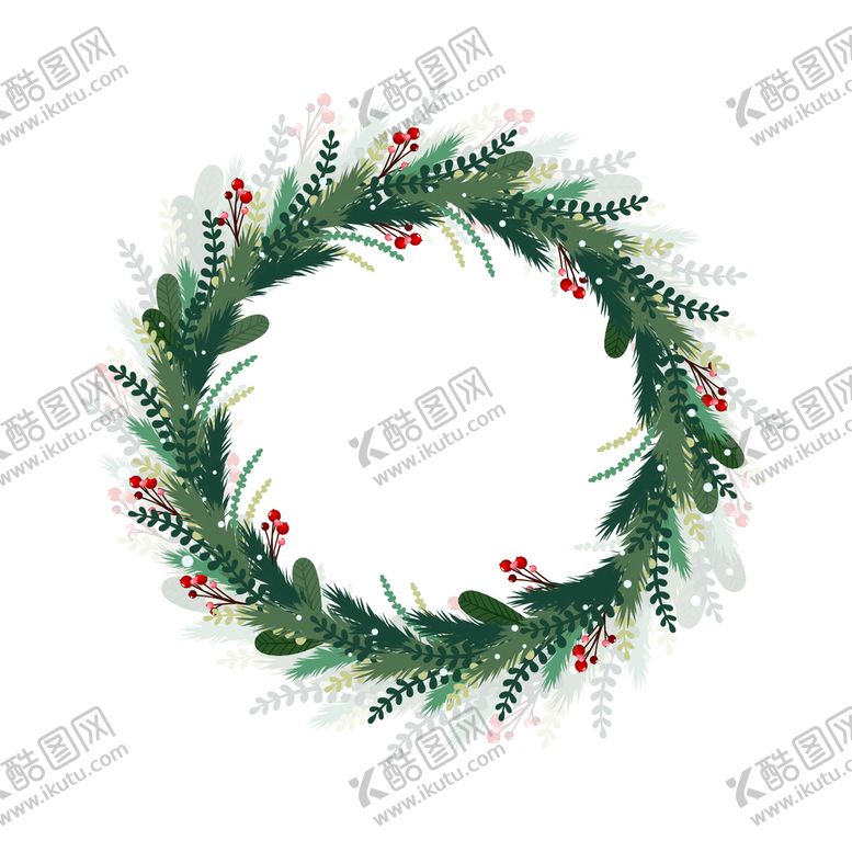 编号：47639510021421055069【酷图网】源文件下载-圣诞节花环