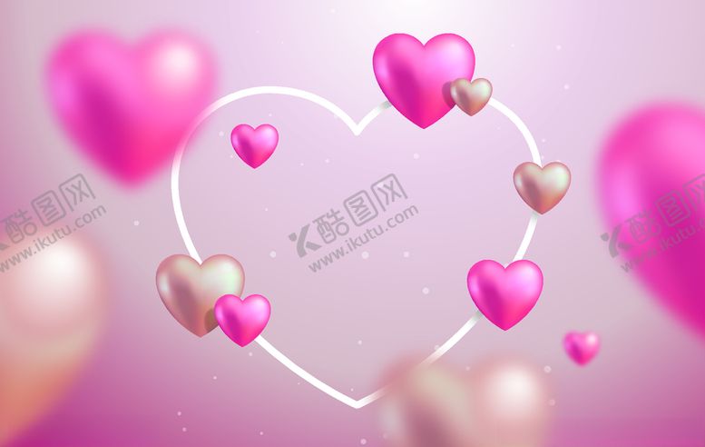 编号：37387107042344137592【酷图网】源文件下载-爱心背景