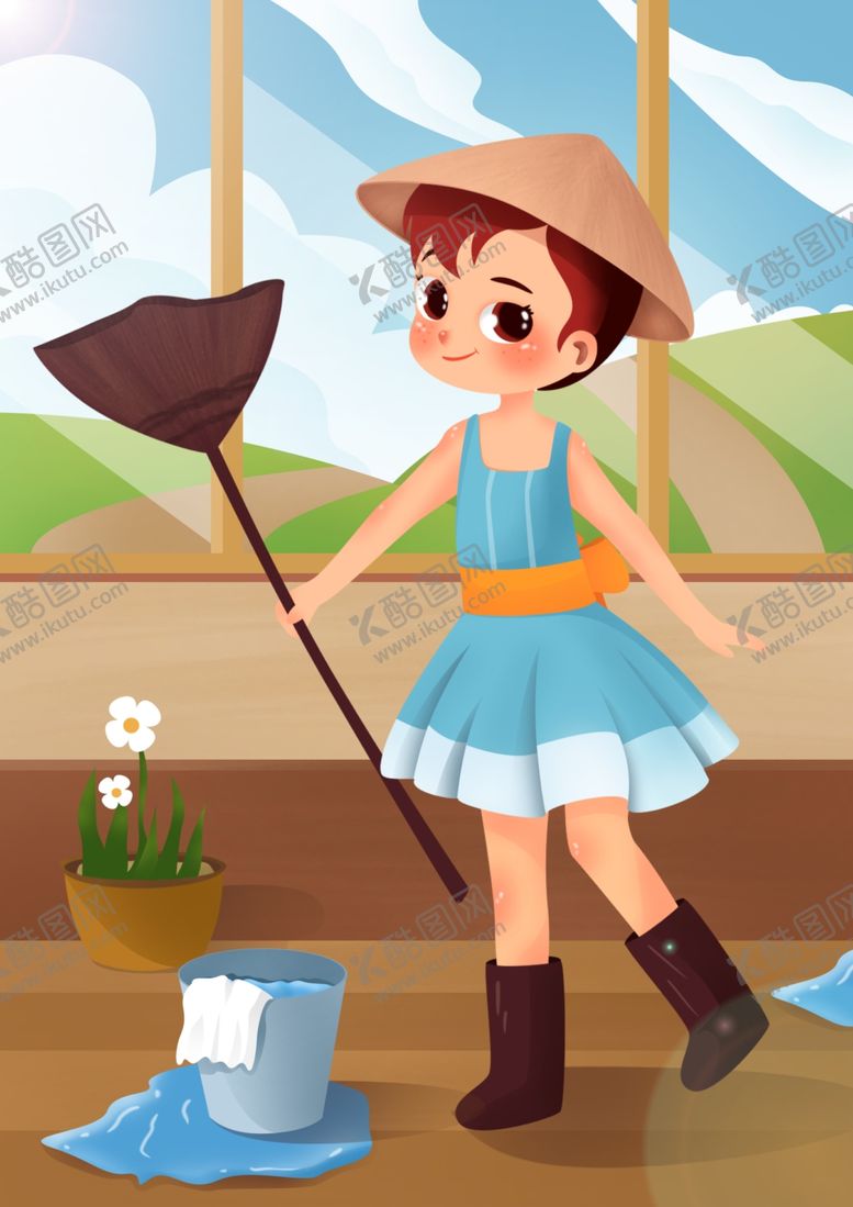 编号：94637009171810087893【酷图网】源文件下载-打扫卫生插画