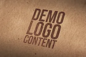 logo样机标志贴图击凹立体