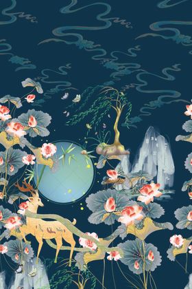 梦幻海底花卉奇幻景象