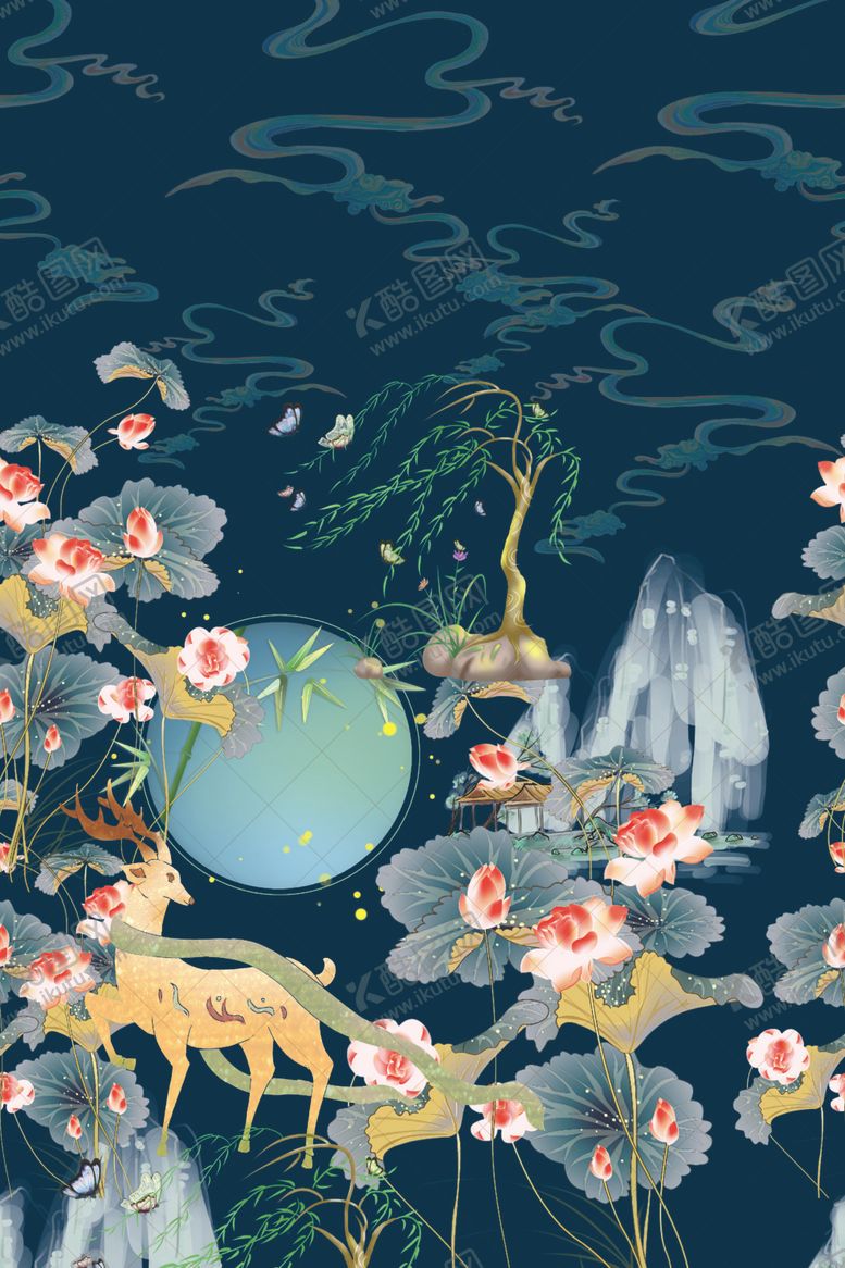 编号：96857004040434527774【酷图网】源文件下载-梦幻海底花卉奇幻景象