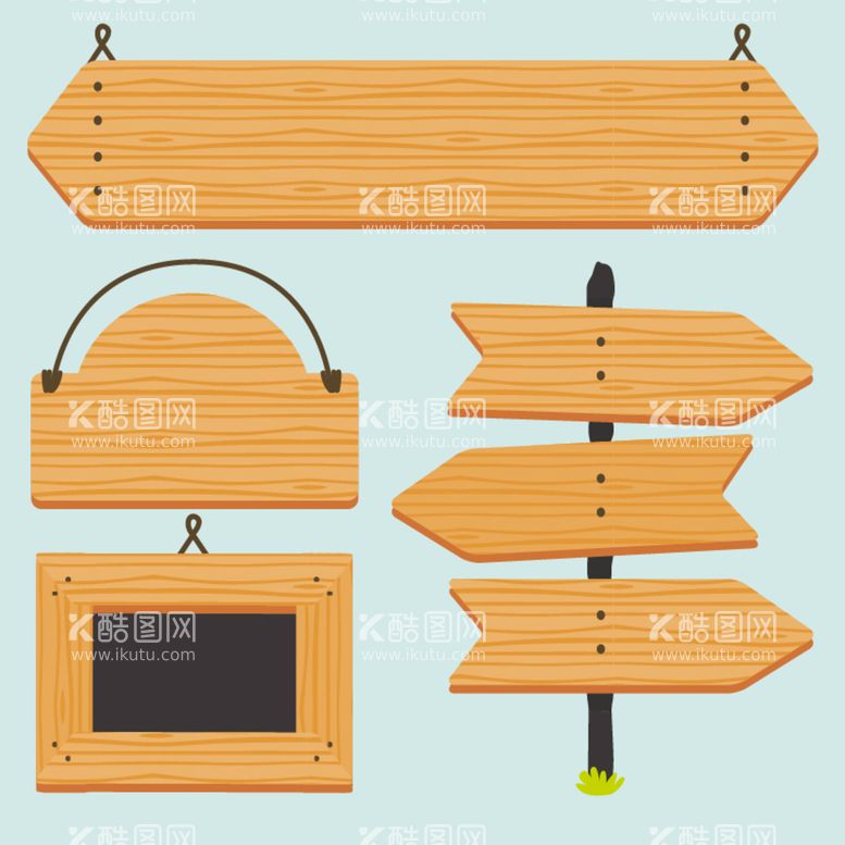 编号：18267811200913511284【酷图网】源文件下载-木指示牌