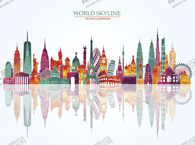 编号：76970210130254261892【酷图网】源文件下载-世界城市剪影