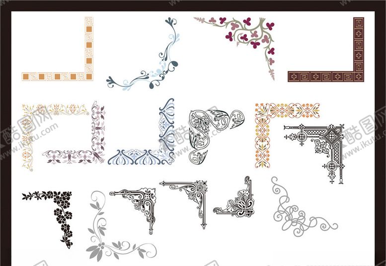 编号：64067409250311052665【酷图网】源文件下载-传统花边边框艺术花纹