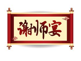 谢师宴艺术字卡片