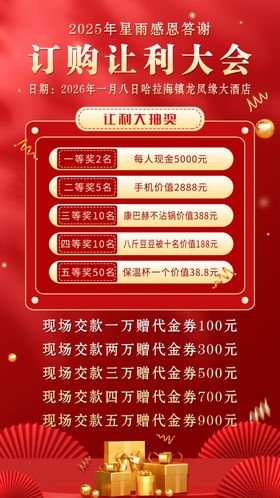 订购让利大会促销海报