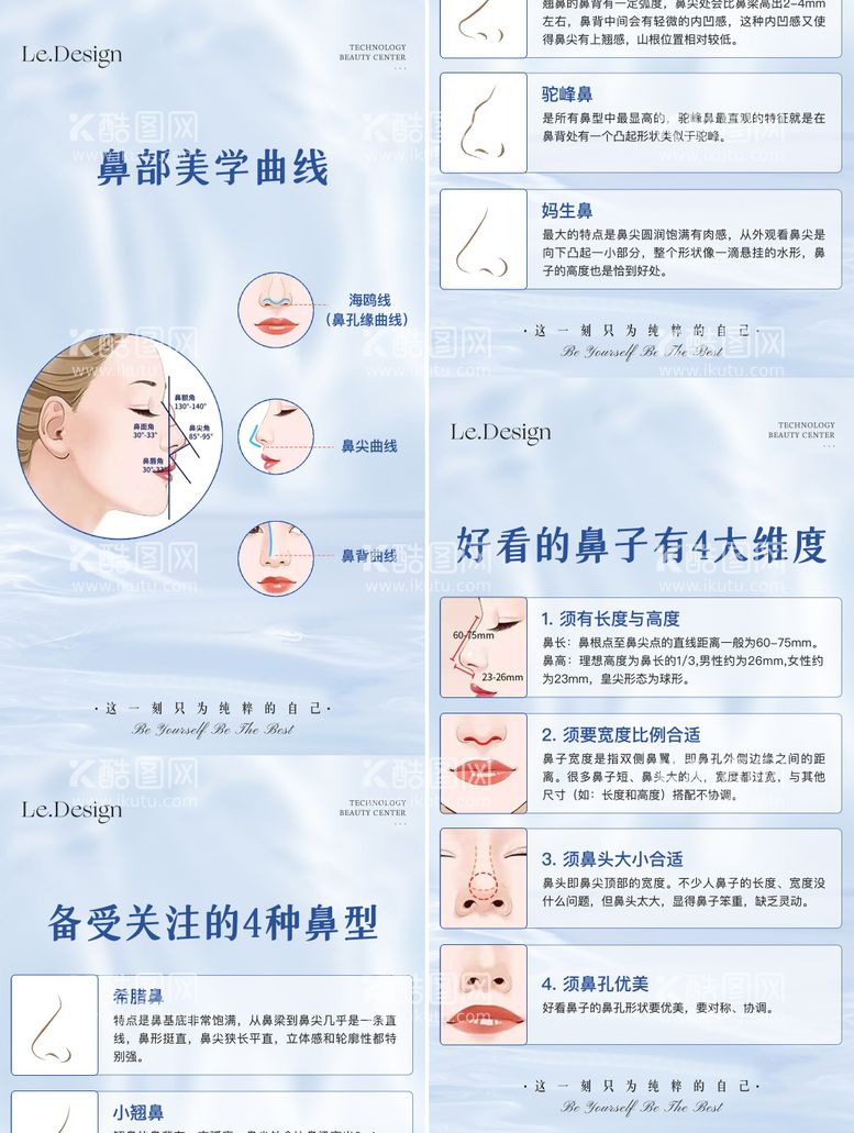 编号：26576411212034491158【酷图网】源文件下载-鼻部美学曲线海报