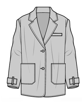 风衣服装款式图