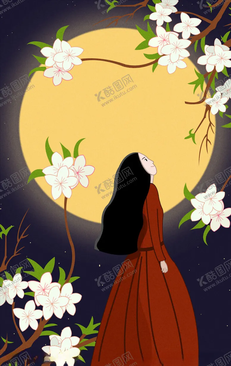 编号：95740303160624114158【酷图网】源文件下载-中秋手绘插画