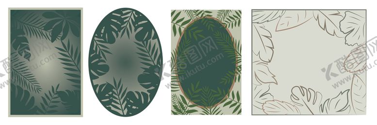 编号：84772204050427545393【酷图网】源文件下载-树叶花纹边框
