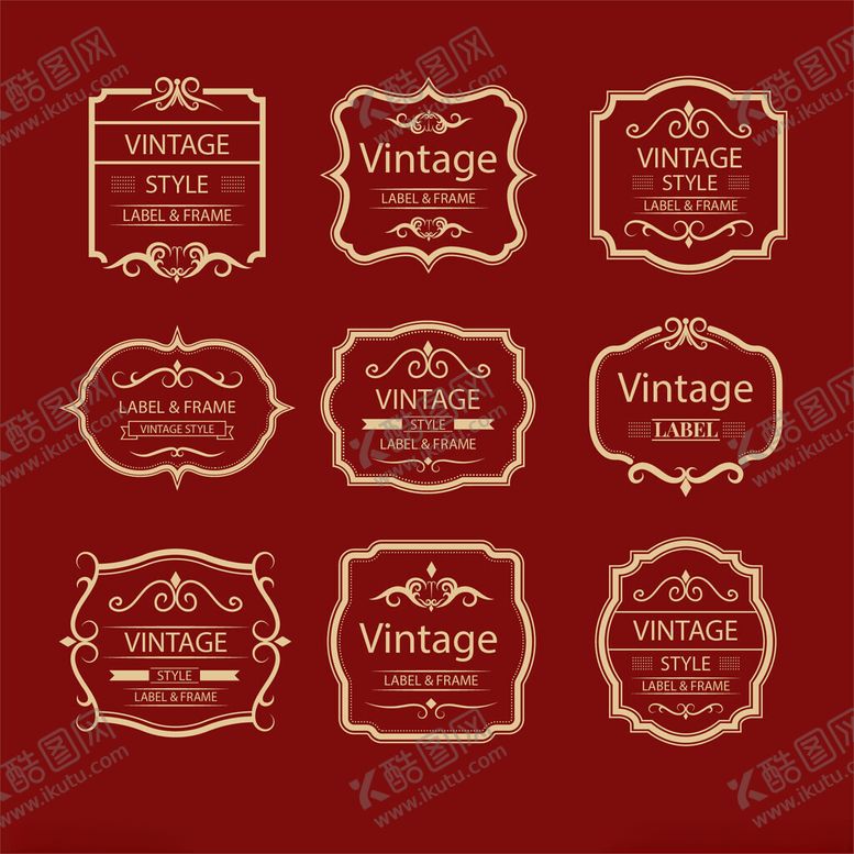 编号：68041111251623236672【酷图网】源文件下载-复古边框