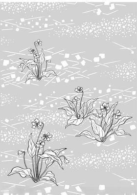 日本线描植物花卉矢量素材