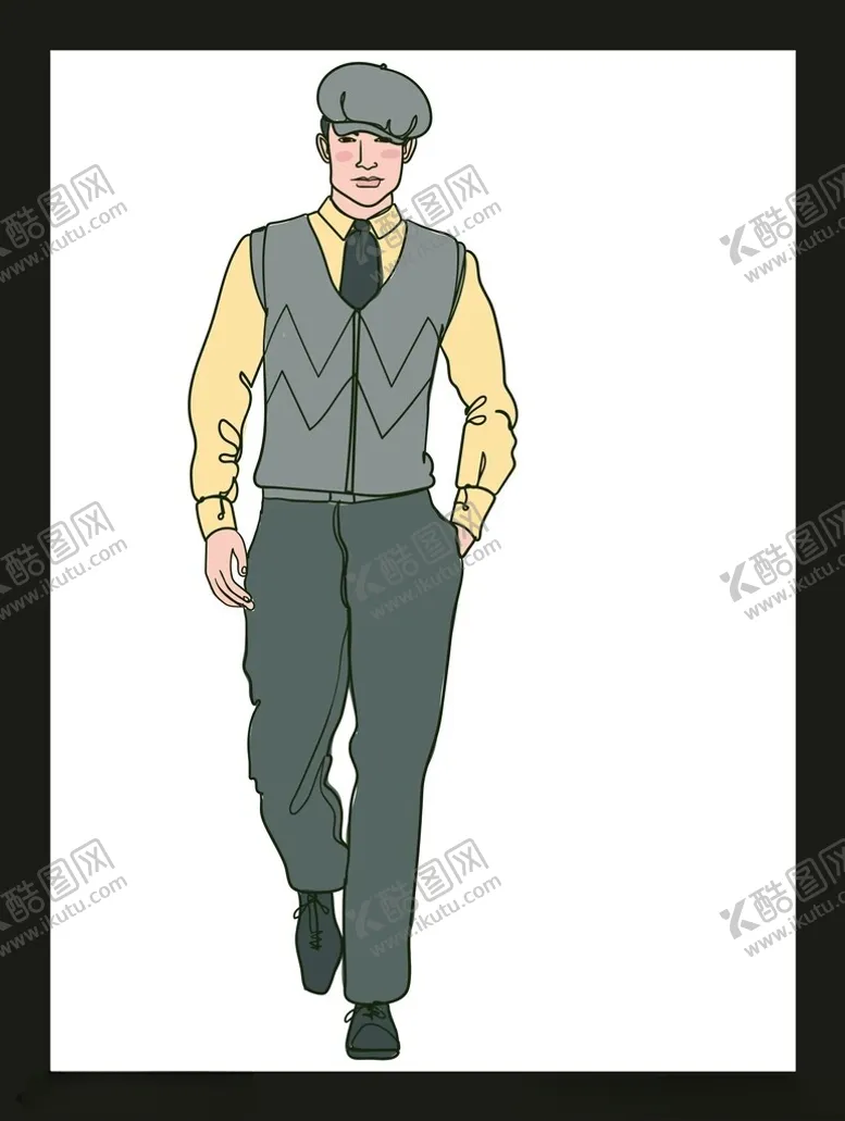 编号：99409101312000226041【酷图网】源文件下载-手绘男人男孩