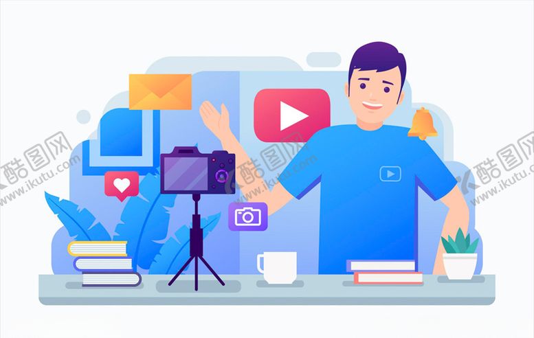 编号：48311309231857163679【酷图网】源文件下载-直播中的男子