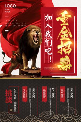 招聘广告百万年薪工厂海报诚精英