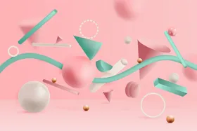 立体几何图形金属质感质感状三维材质