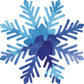 手绘雪花素材