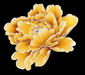 花牡丹花花分层花素材