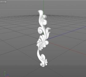 C4D模型欧式雕花