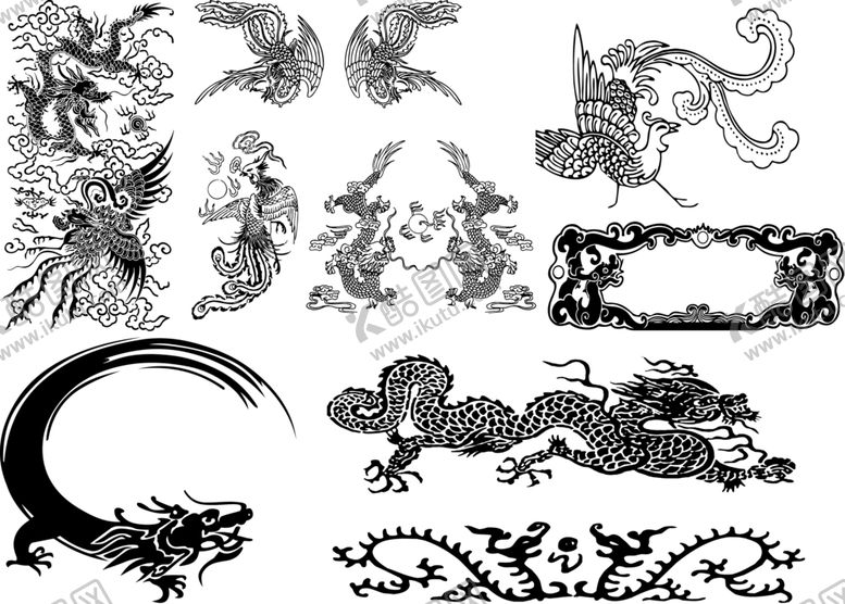 编号：26425206161730115154【酷图网】源文件下载-古装龙凤素材图片
