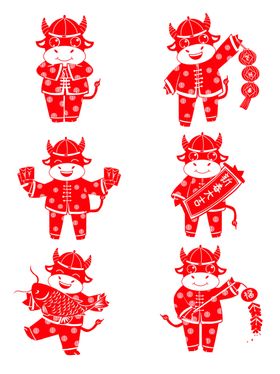 牛年剪纸