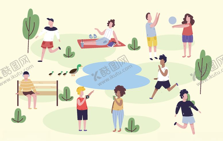 编号：86073609250152305956【酷图网】源文件下载-公园活动