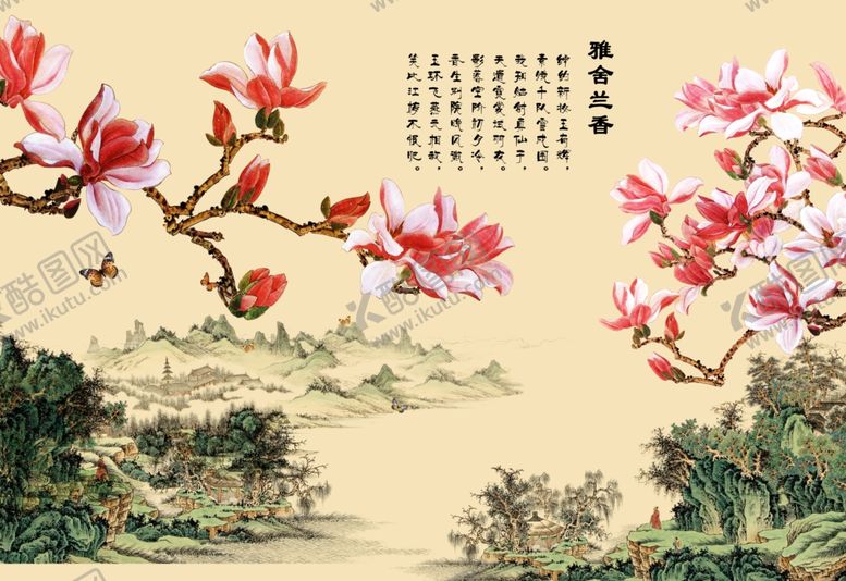 编号：52923506241211515815【酷图网】源文件下载-花卉背景墙