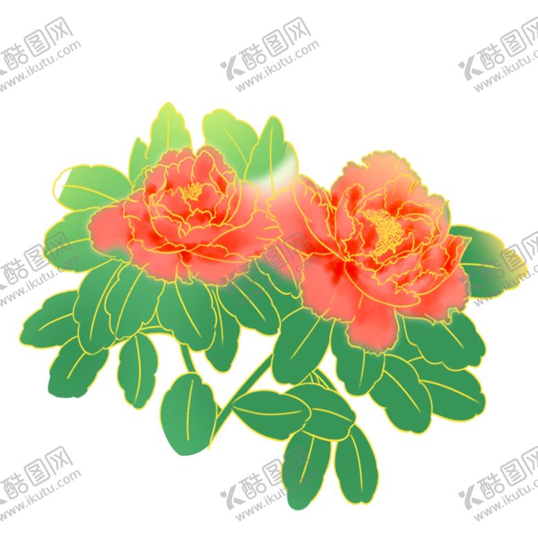 编号：72126909250149505750【酷图网】源文件下载-国潮海棠花