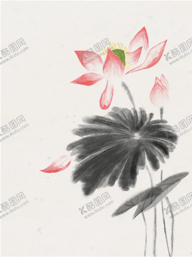 编号：28274601270608393672【酷图网】源文件下载-水墨荷花