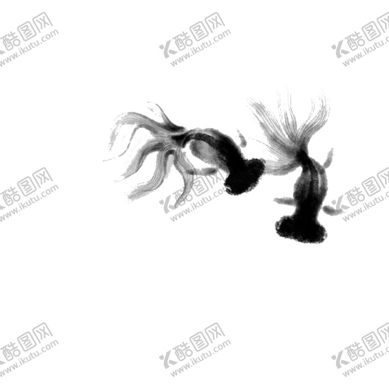 编号：64092205152201353585【酷图网】源文件下载-水墨墨迹鲤鱼