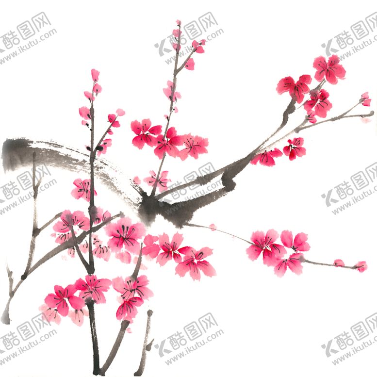 编号：99630705112057107717【酷图网】源文件下载-中国风水墨梅