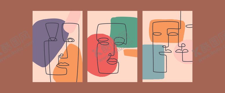 编号：54929010070455206269【酷图网】源文件下载-抽象几何色块艺术画作