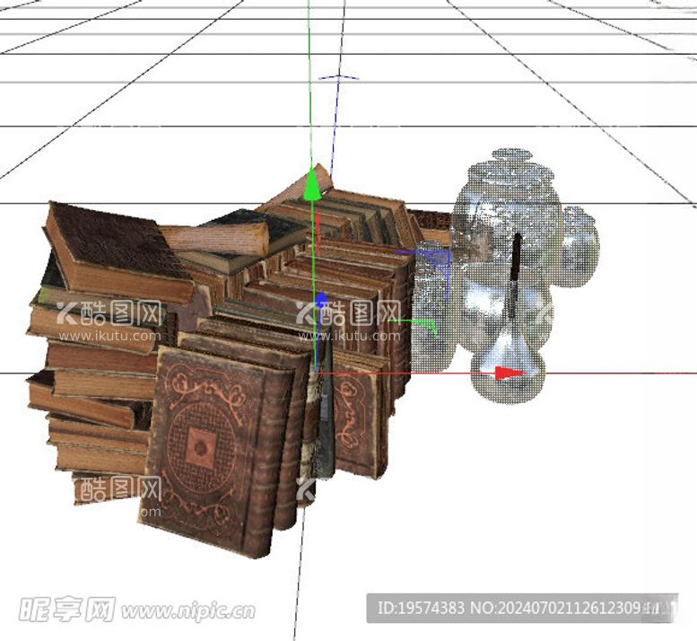 编号：18105512022013469947【酷图网】源文件下载-C4D模型古书