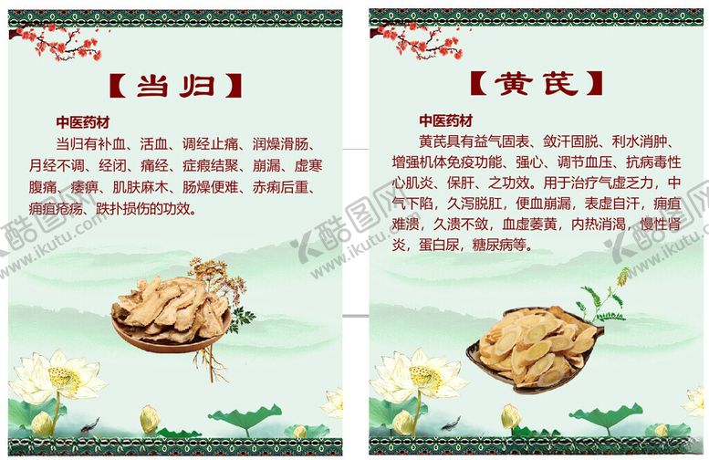 编号：45489911020230325481【酷图网】源文件下载-当归黄芪中药材介绍