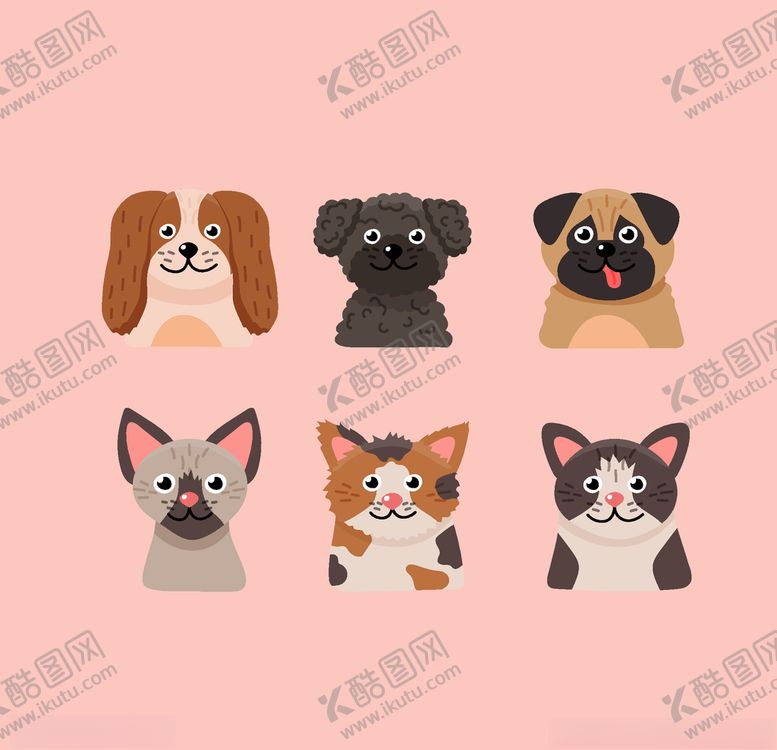 编号：25233209250850562158【酷图网】源文件下载-矢量可爱宠物