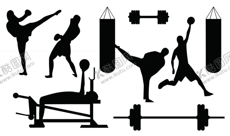 编号：91366310071324406627【酷图网】源文件下载-健身人影