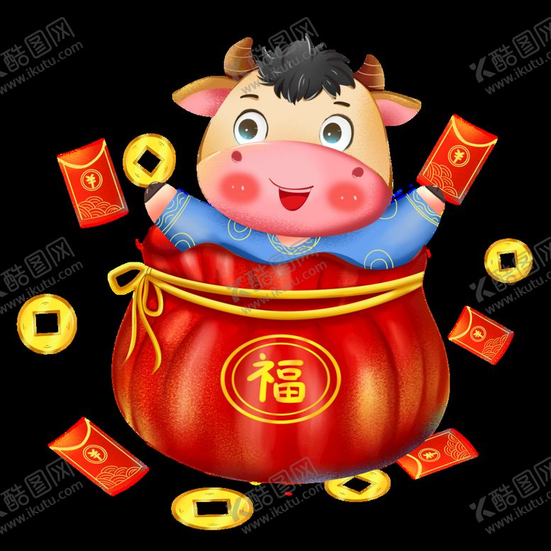 编号：30179809200116240912【酷图网】源文件下载-福袋小牛