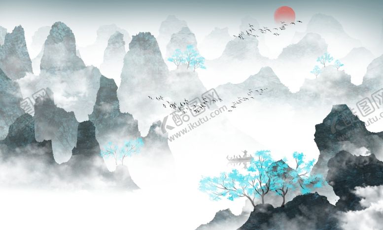 编号：34294906260534201568【酷图网】源文件下载-水墨山水