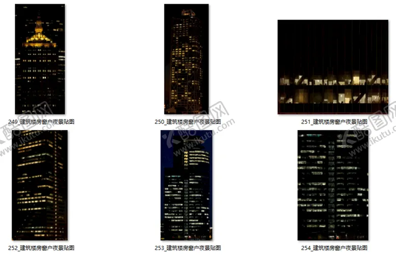 编号：58778501271240361283【酷图网】源文件下载-建筑楼房窗户夜景贴图