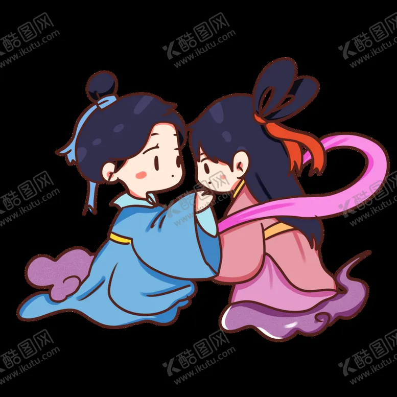 编号：96970610220228113822【酷图网】源文件下载-情人节古风牛郎织女