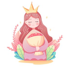 漂亮女孩兔子素材