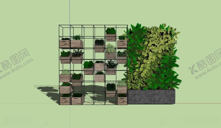 编号：93152212160318378052【酷图网】源文件下载-绿色植物墙模型