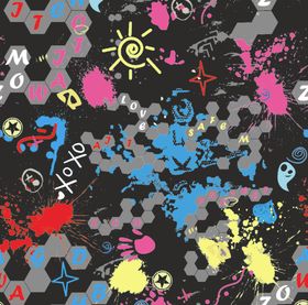 大牌卡通抽象扎染迷彩