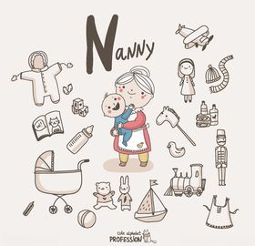 插画手绘儿童孩子eps素材可爱儿童
