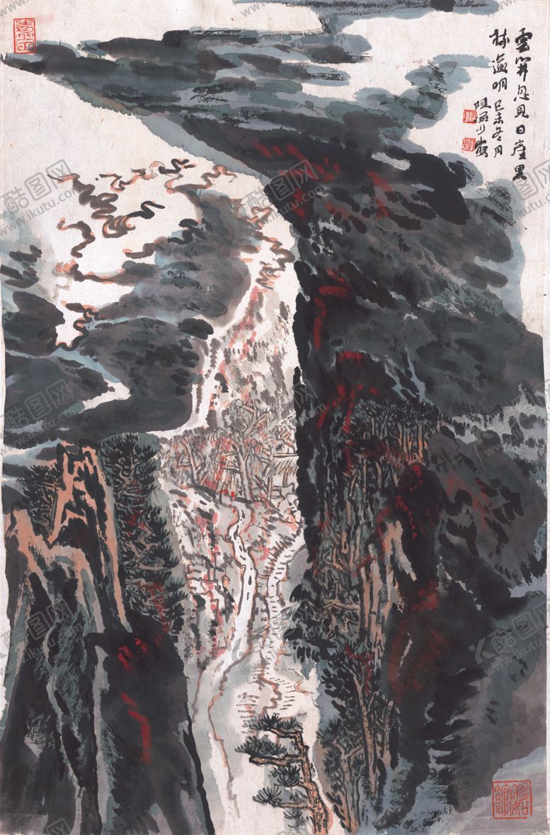 编号：57009209220104492428【酷图网】源文件下载-水墨山水国画风景