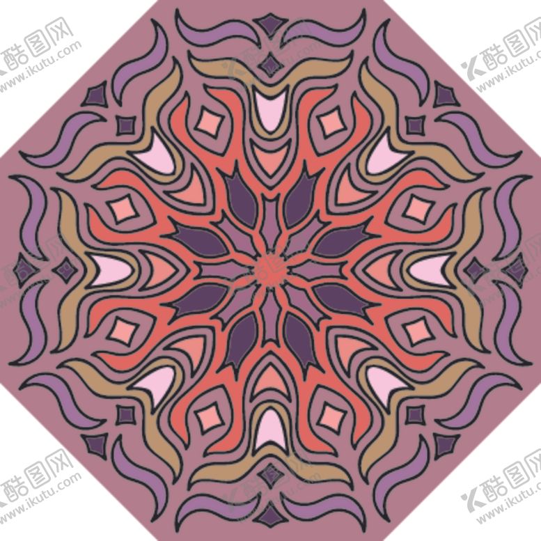 编号：27388609300135527776【酷图网】源文件下载-古典少数民族花纹底纹矢量
