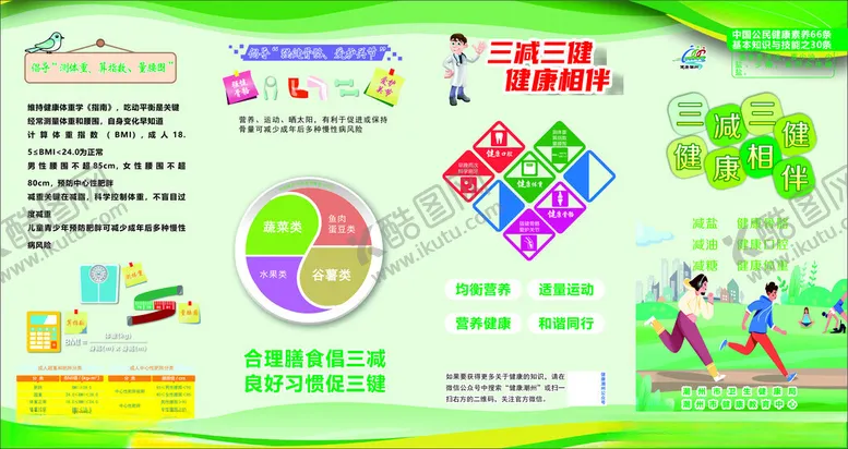 编号：34003302031631281656【酷图网】源文件下载-三减三健折页