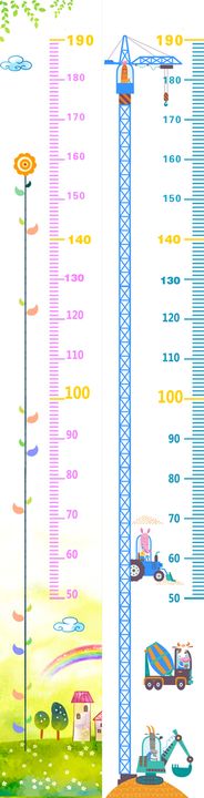 儿童卡通身高贴