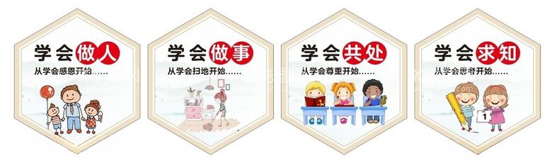 编号：91445012121205084889【酷图网】源文件下载-四个学会学校励志展板